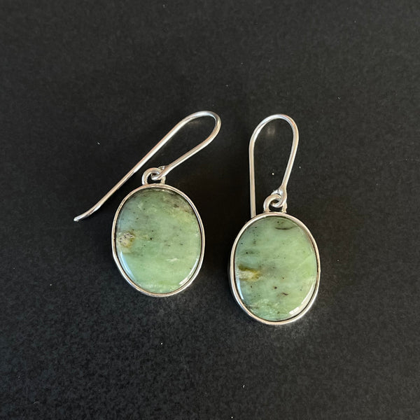Tasmanian Jade Drop Earrings-Tasmanian Jewellery and gemstones-Rare and Beautiful