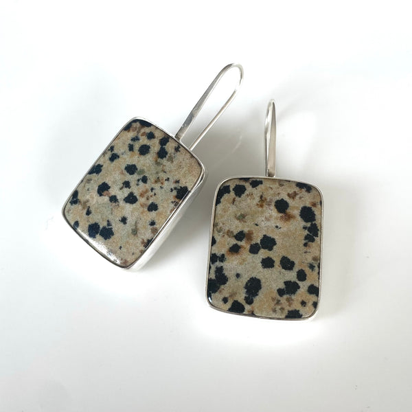 Dalmatian Jasper Earrings-Tasmanian Jewellery and gemstones-Rare and Beautiful