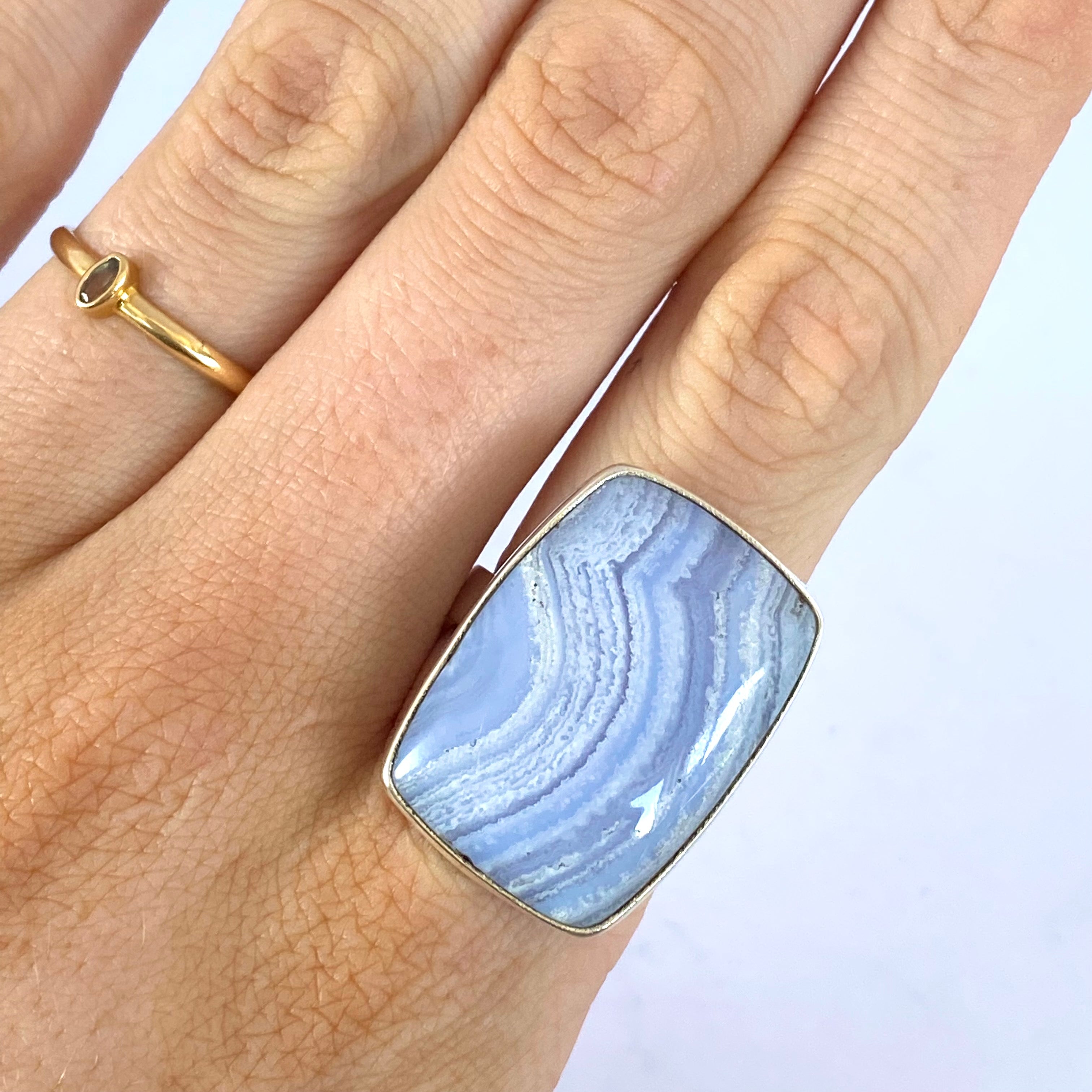 Lace hot sale agate ring