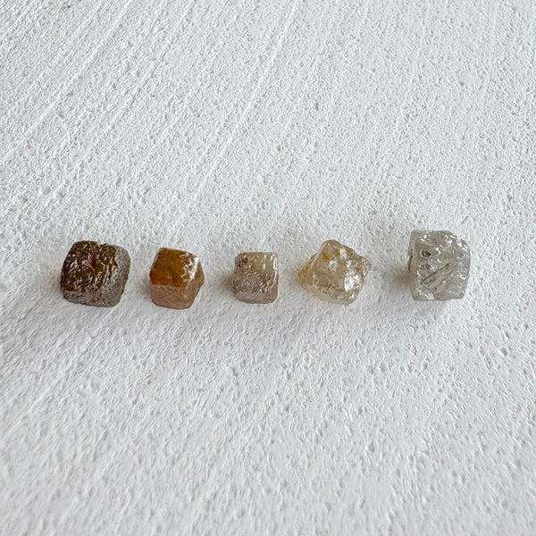 5 Cubic Diamond crystals (3)-Tasmanian Jewellery and gemstones-Rare and Beautiful