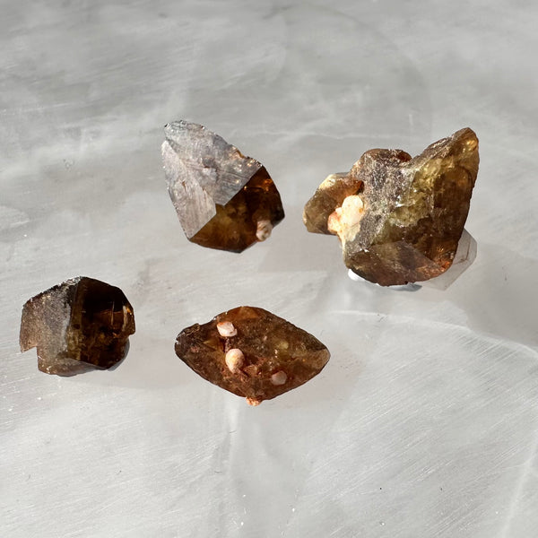 Sphene (titanite) Crystals x4-Tasmanian Jewellery and gemstones-Rare and Beautiful