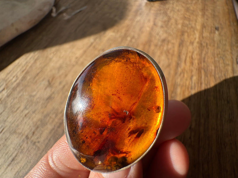 Amber Ring-Tasmanian Jewellery and gemstones-Rare and Beautiful