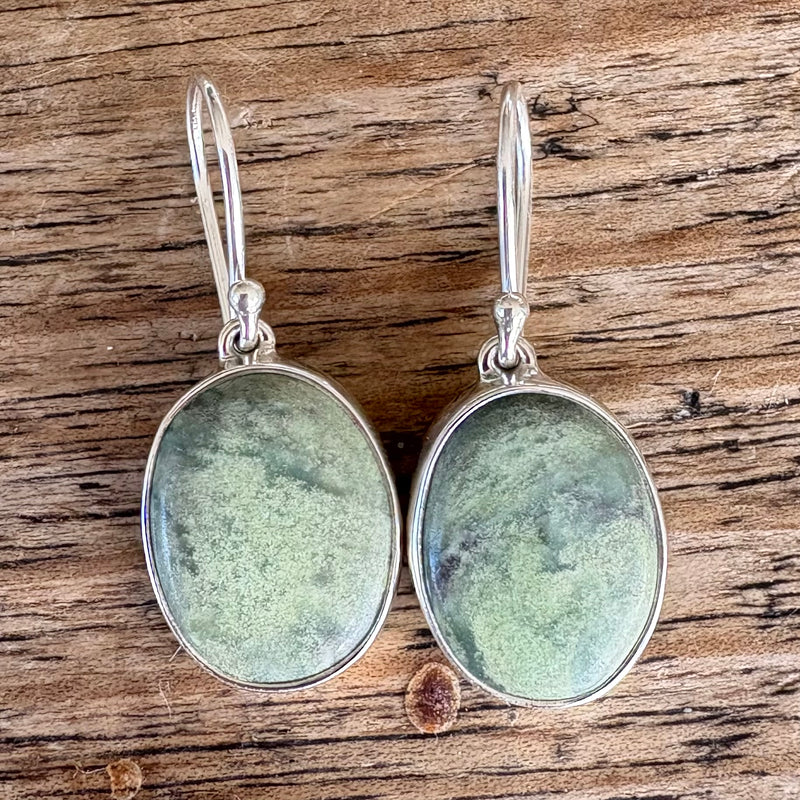 Jade drop earrings-Tasmanian Jewellery and gemstones-Rare and Beautiful