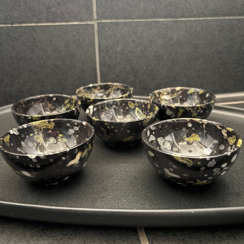 6x Puddingstone Bowls-Tasmanian Jewellery and gemstones-Rare and Beautiful