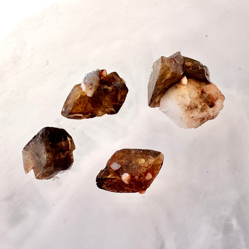 Sphene (titanite) Crystals x4-Tasmanian Jewellery and gemstones-Rare and Beautiful