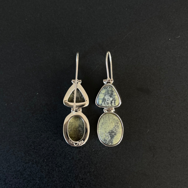 Tasmanian Jade Drop Earrings-Tasmanian Jewellery and gemstones-Rare and Beautiful