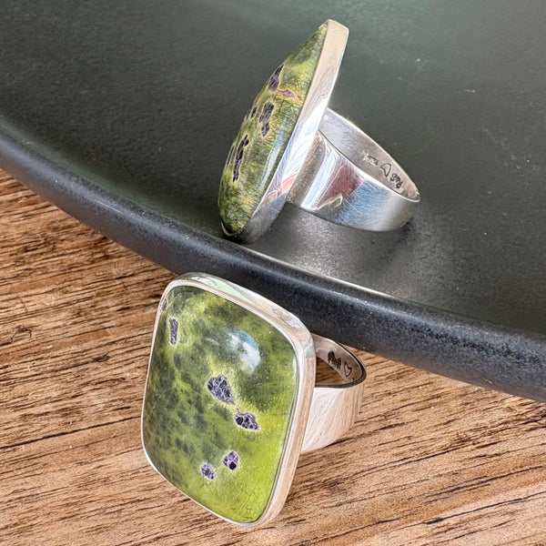 Large size Stitchtite rings-Tasmanian Jewellery and gemstones-Rare and Beautiful