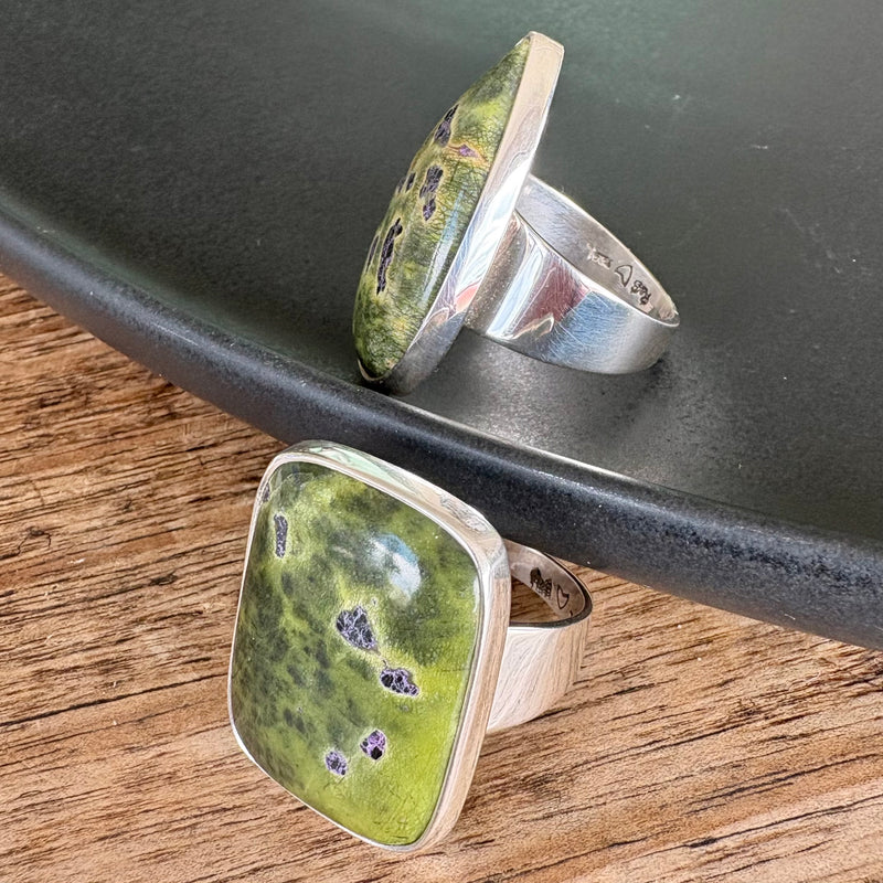 Large size Stitchtite rings-Tasmanian Jewellery and gemstones-Rare and Beautiful
