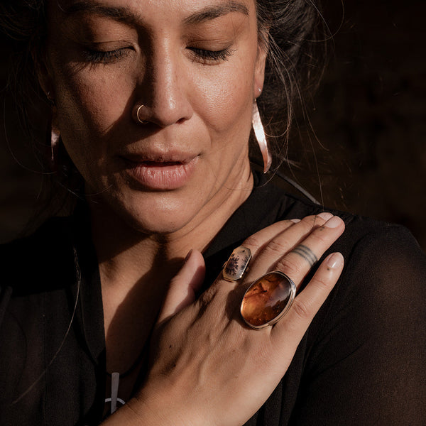 Amber Ring-Tasmanian Jewellery and gemstones-Rare and Beautiful