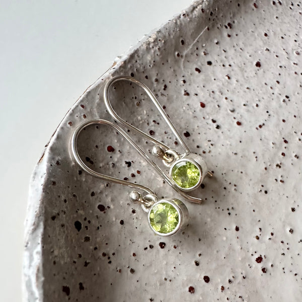 Peridot earrings-Tasmanian Jewellery and gemstones-Rare and Beautiful