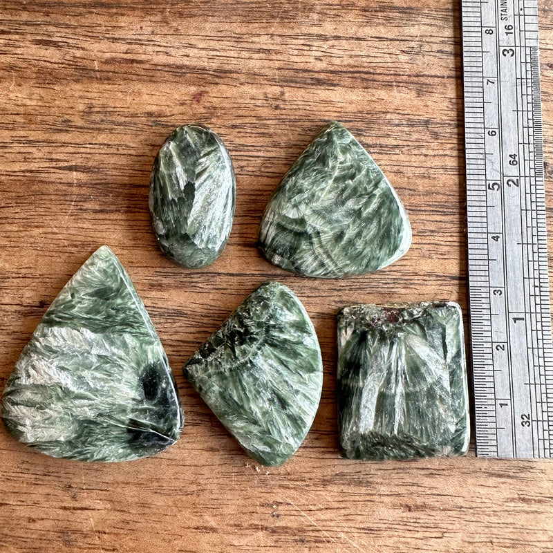 Seraphinite x5-Tasmanian Jewellery and gemstones-Rare and Beautiful