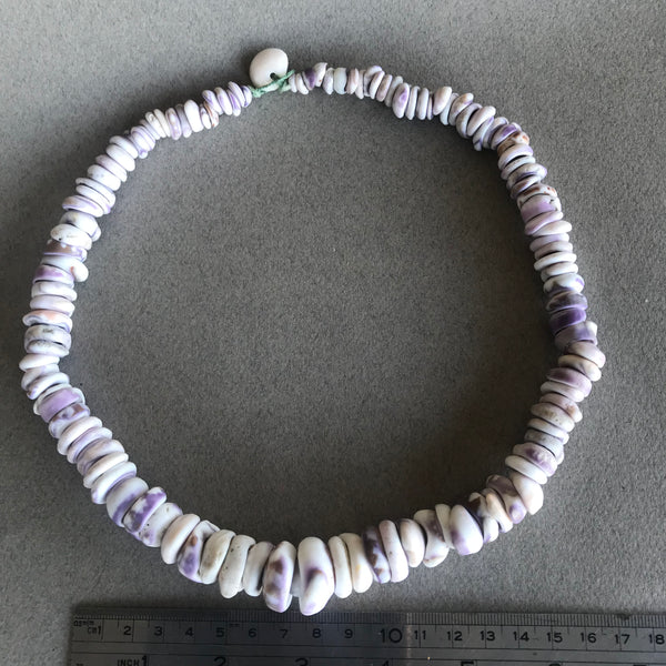 Purple Puka Shell Necklace-Tasmanian Jewellery and gemstones-Rare and Beautiful