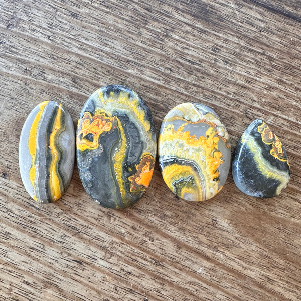 Bumblebee Jasper x4-Tasmanian Jewellery and gemstones-Rare and Beautiful