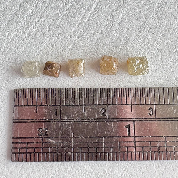 5 cubic diamond crystals (2)-Tasmanian Jewellery and gemstones-Rare and Beautiful