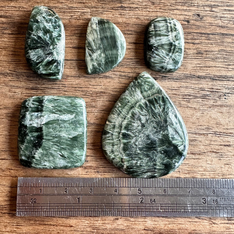 Seraphinite x5-Tasmanian Jewellery and gemstones-Rare and Beautiful