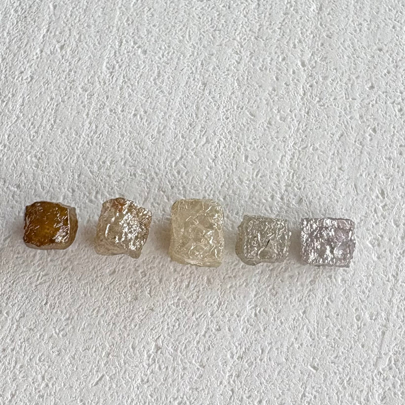 5 Cubic Diamond crystals (4)-Tasmanian Jewellery and gemstones-Rare and Beautiful