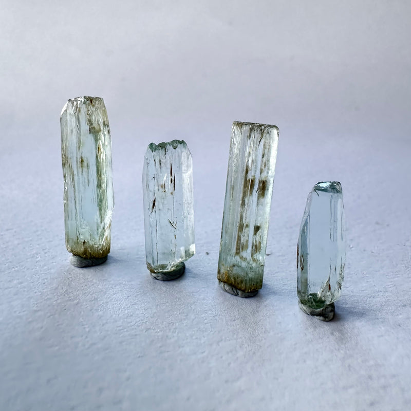 4x Aquamarine Crystals-Tasmanian Jewellery and gemstones-Rare and Beautiful