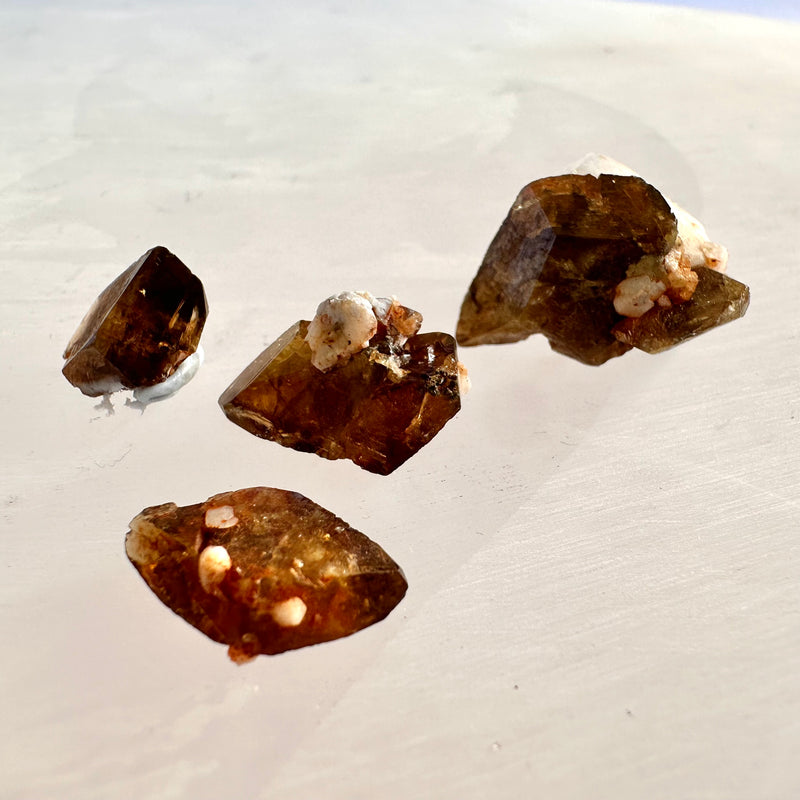 Sphene (titanite) Crystals x4-Tasmanian Jewellery and gemstones-Rare and Beautiful