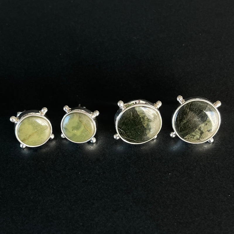 Tasmanian Jade Studs-Tasmanian Jewellery and gemstones-Rare and Beautiful