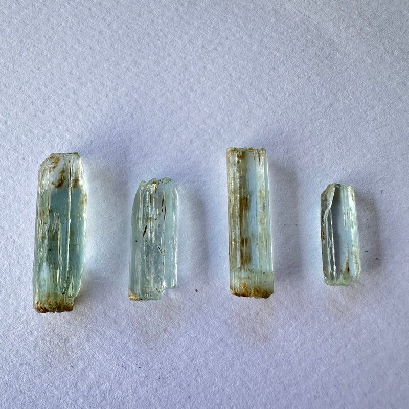 4x Aquamarine Crystals-Tasmanian Jewellery and gemstones-Rare and Beautiful