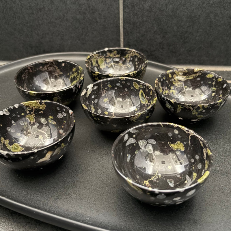 6x Puddingstone Bowls-Tasmanian Jewellery and gemstones-Rare and Beautiful