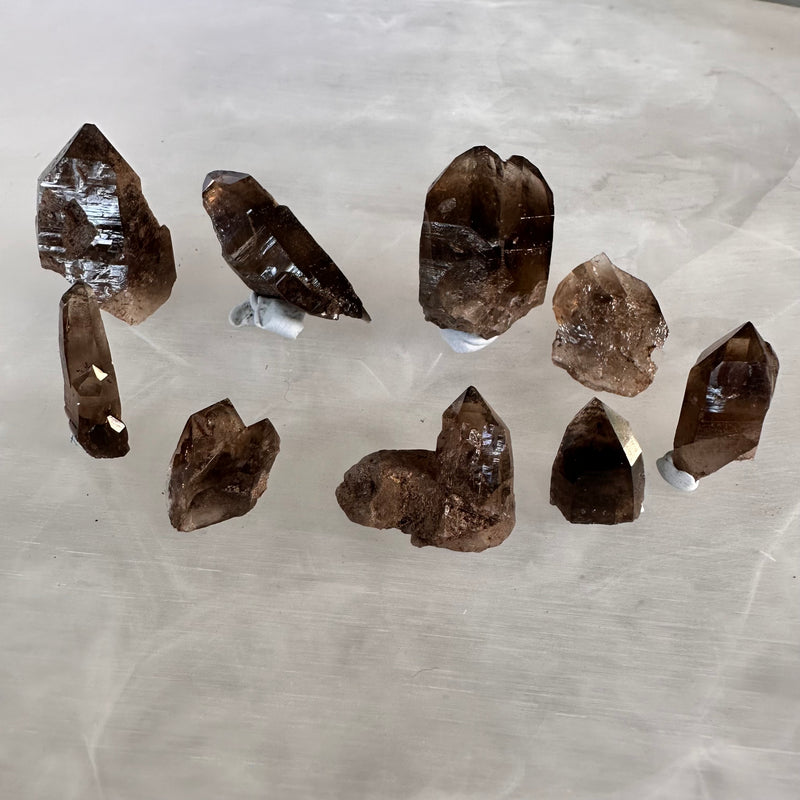 Smokey Quartz x9-Tasmanian Jewellery and gemstones-Rare and Beautiful