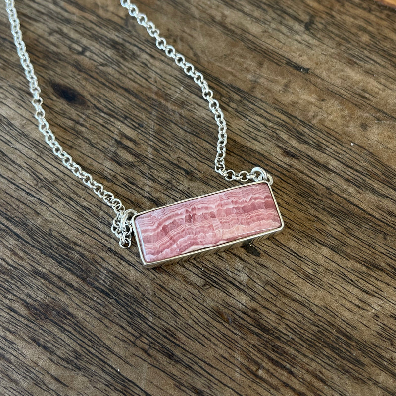 Rhodochrosite necklace deals