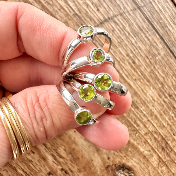 Petite Peridot Ring-Tasmanian Jewellery and gemstones-Rare and Beautiful