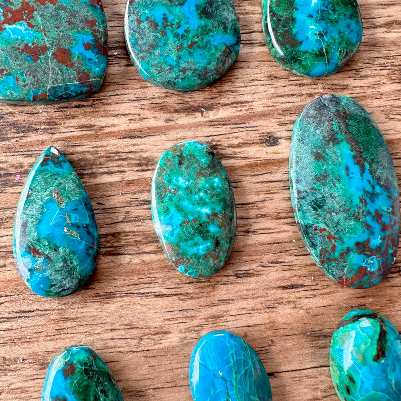 Malachite and Chrysocolla x9-Tasmanian Jewellery and gemstones-Rare and Beautiful