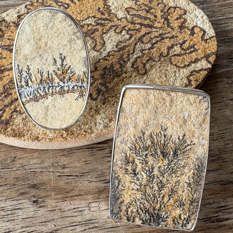 Sand Stone Dendrite Rings-Tasmanian Jewellery and gemstones-Rare and Beautiful