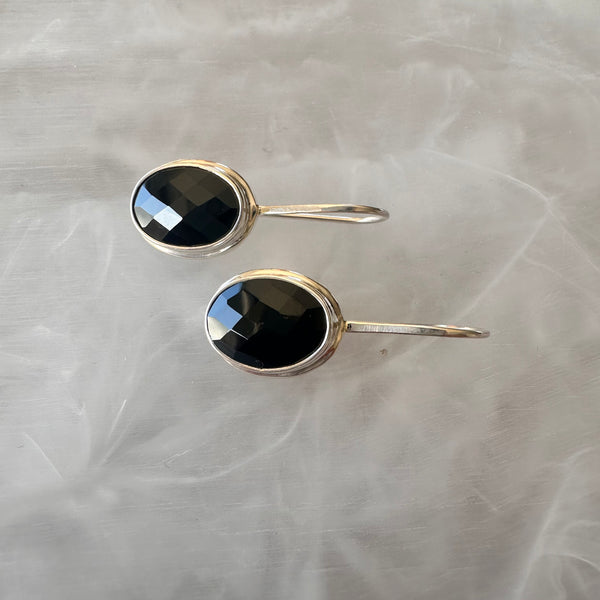 Black Spinel Drop Earrings-Tasmanian Jewellery and gemstones-Rare and Beautiful