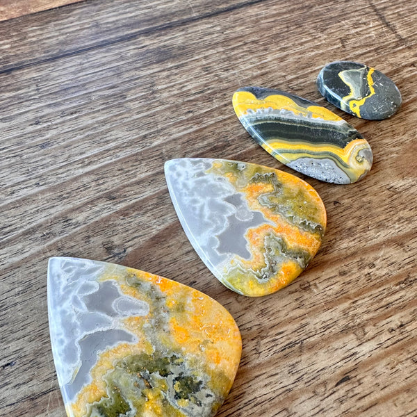 Bumblebee Jasper x4-Tasmanian Jewellery and gemstones-Rare and Beautiful