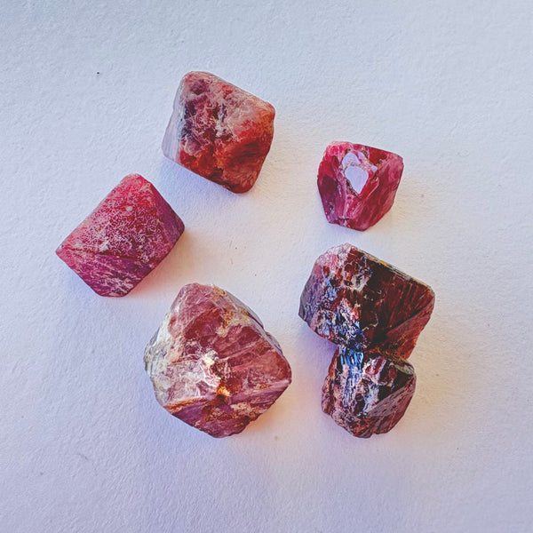 Spinel Crystals x5-Tasmanian Jewellery and gemstones-Rare and Beautiful