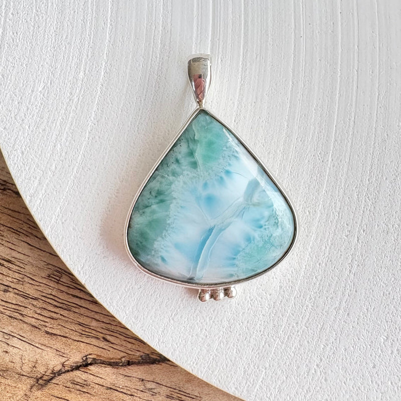 Larimar Pendant-Tasmanian Jewellery and gemstones-Rare and Beautiful