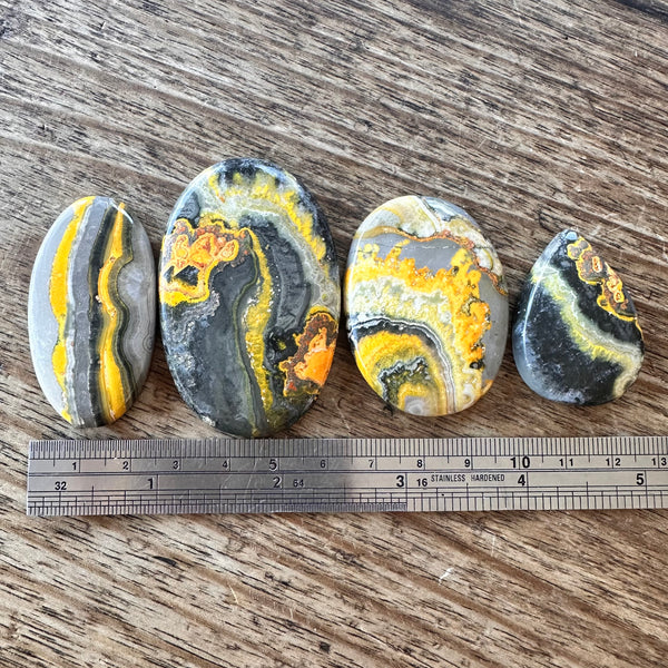 Bumblebee Jasper x4-Tasmanian Jewellery and gemstones-Rare and Beautiful