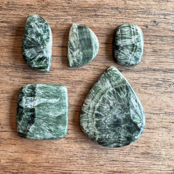 Seraphinite x5-Tasmanian Jewellery and gemstones-Rare and Beautiful