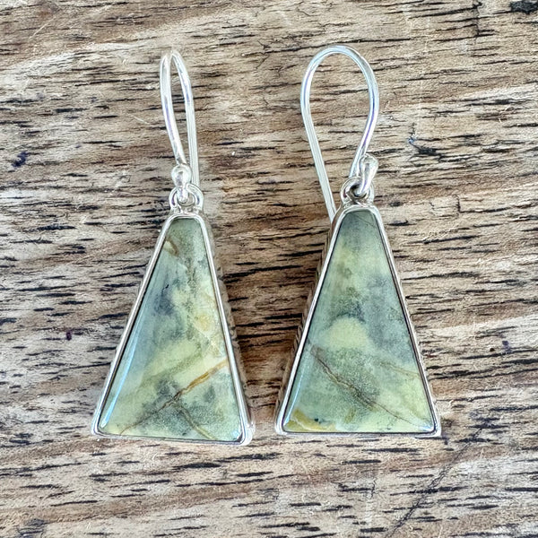 Jade drop earrings-Tasmanian Jewellery and gemstones-Rare and Beautiful