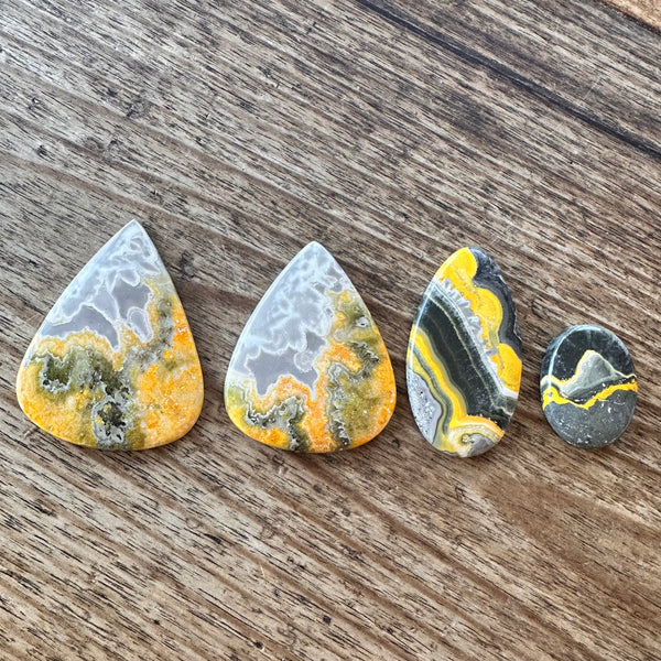 Bumblebee Jasper x4-Tasmanian Jewellery and gemstones-Rare and Beautiful