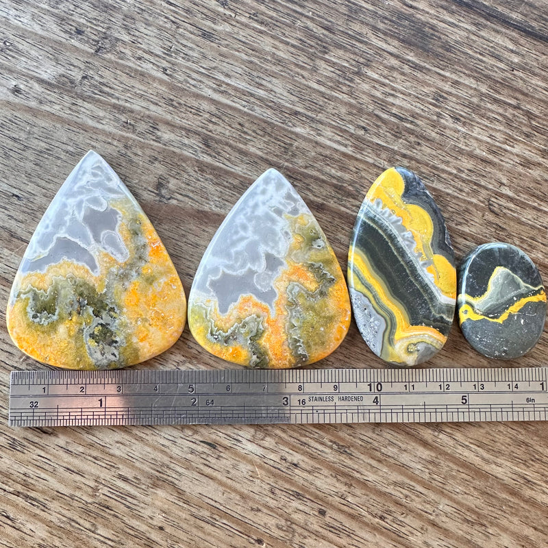 Bumblebee Jasper x4-Tasmanian Jewellery and gemstones-Rare and Beautiful