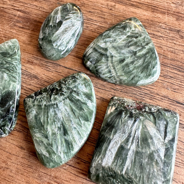 Seraphinite x5-Tasmanian Jewellery and gemstones-Rare and Beautiful