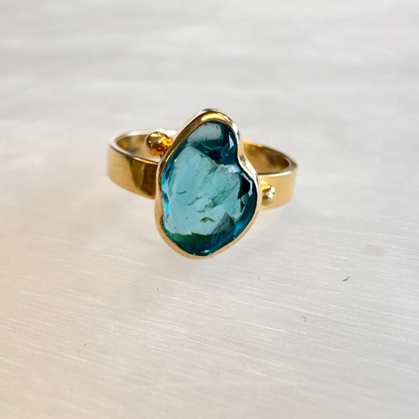 Organic Apatite Pebble Ring-Tasmanian Jewellery and gemstones-Rare and Beautiful