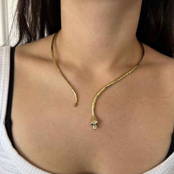 Brass Snake Necklace-Tasmanian Jewellery and gemstones-Rare and Beautiful