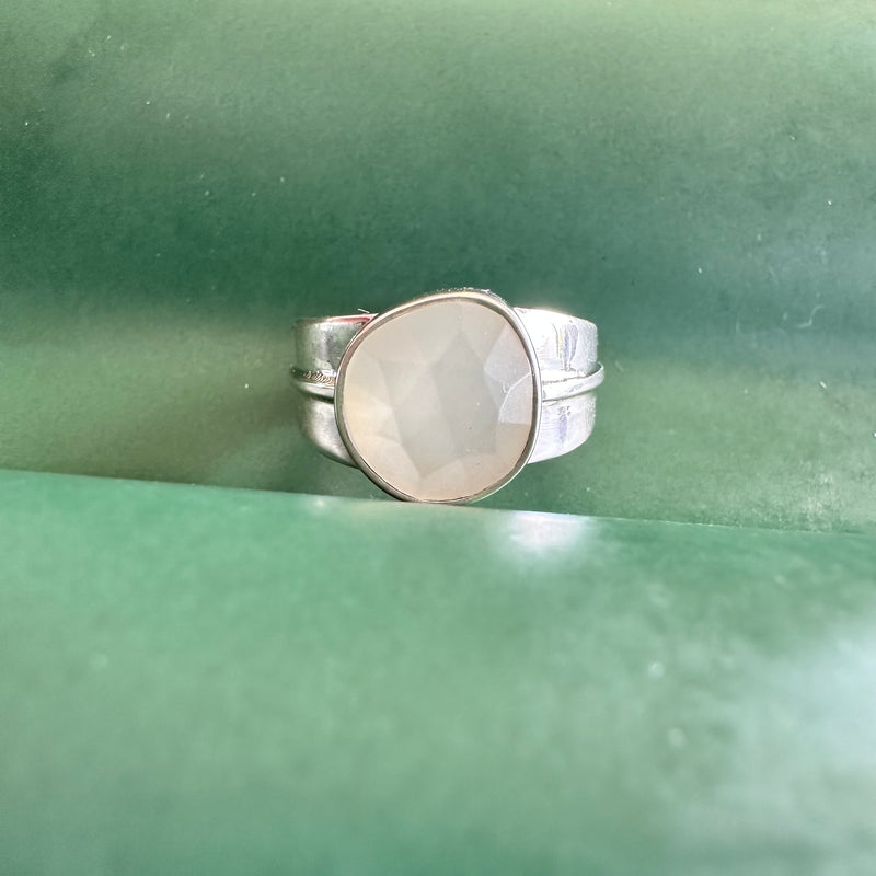 Moonstone Unison Ring-Tasmanian Jewellery and gemstones-Rare and Beautiful