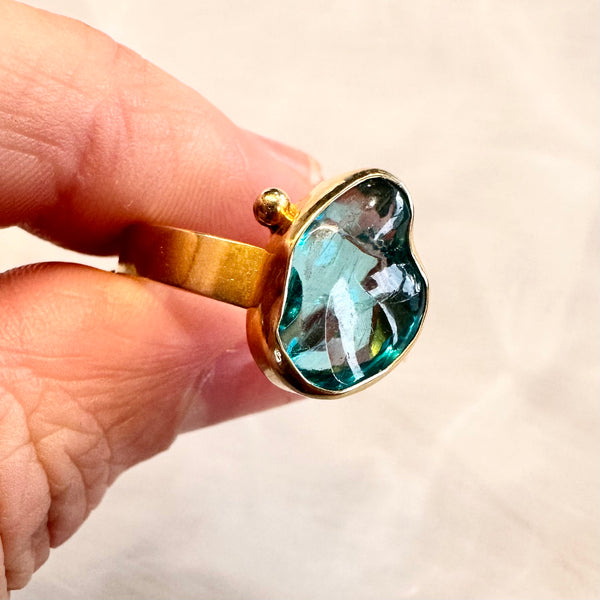 Organic Apatite Pebble Ring-Tasmanian Jewellery and gemstones-Rare and Beautiful