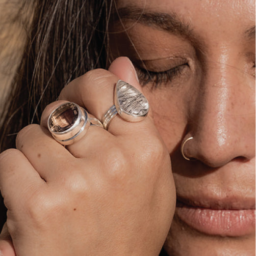 Smokey Quartz Ring-Tasmanian Jewellery and gemstones-Rare and Beautiful