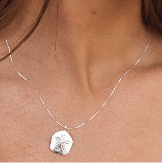 Sand Dollar Charm Pendant-Tasmanian Jewellery and gemstones-Rare and Beautiful