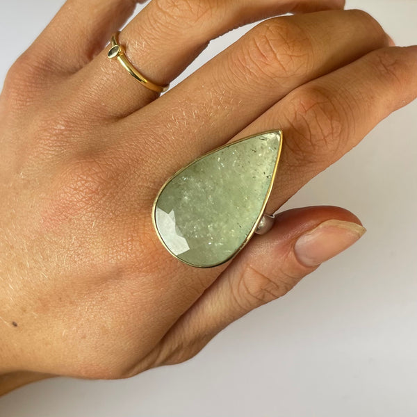 Green 2025 aquamarine ring