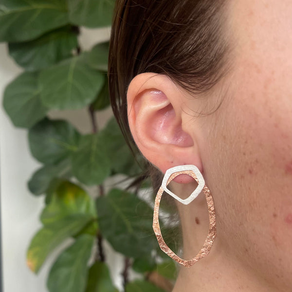 Geo triple earring-Tasmanian Jewellery and gemstones-Rare and Beautiful
