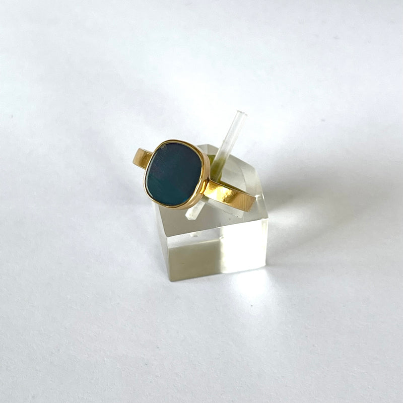 Black Opal Ring-Tasmanian Jewellery and gemstones-Rare and Beautiful