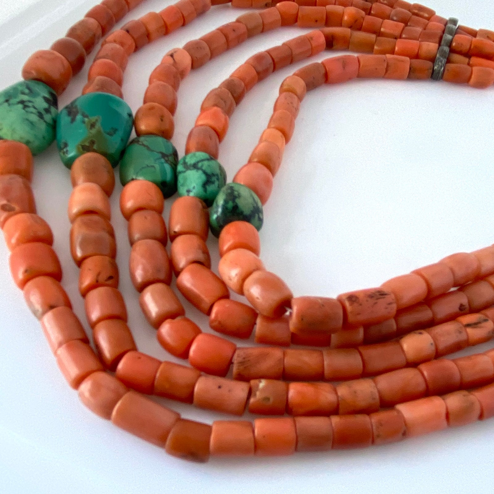 Tibetan coral and turquoise necklace – Rare and Beautiful Tibetan coral and turquoise necklace – Rare and Beautiful